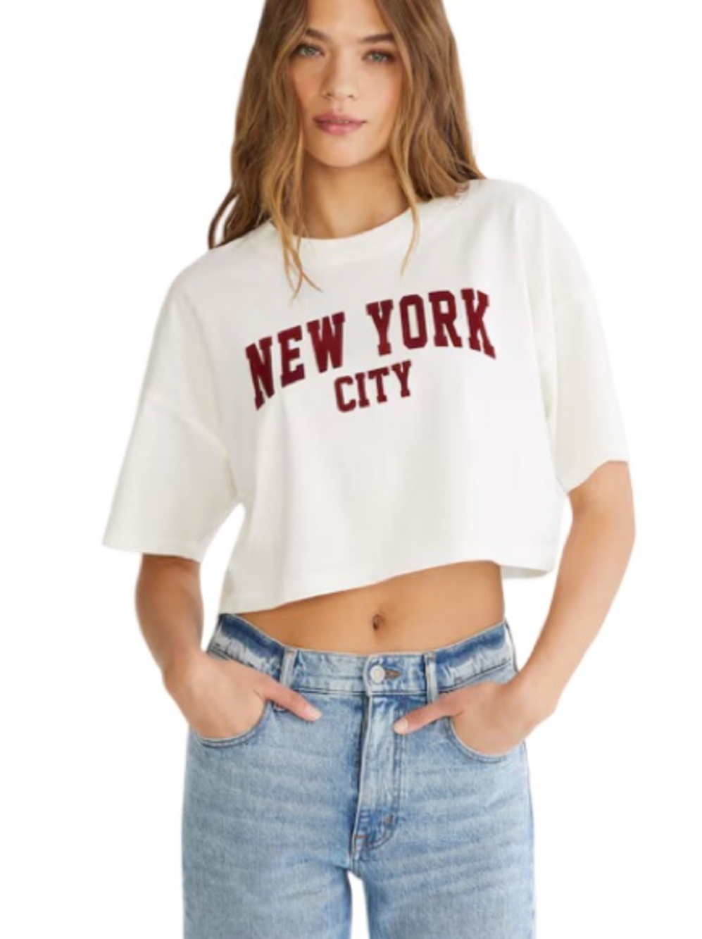 ▫️🍒 Aeropostale The OG Tee Collection Cropped Boyfriend Tee- NEW YORK CITY 🍒▫️